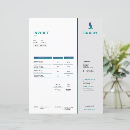 Invoice (スタンド正面)