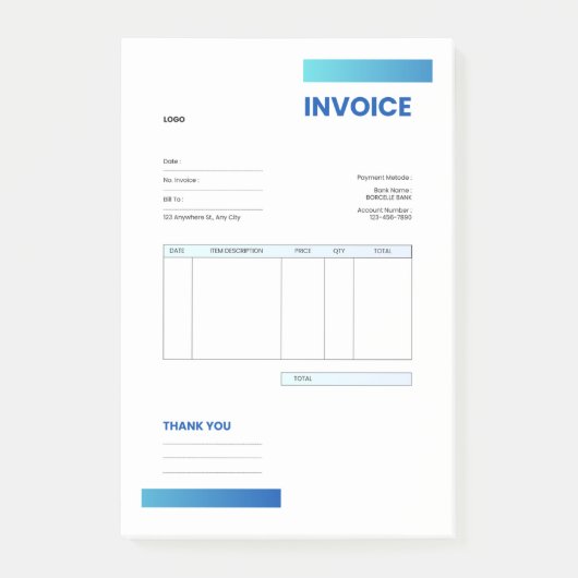 invoice ポストイット (正面)