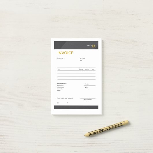 invoice ポストイット (デスク上)