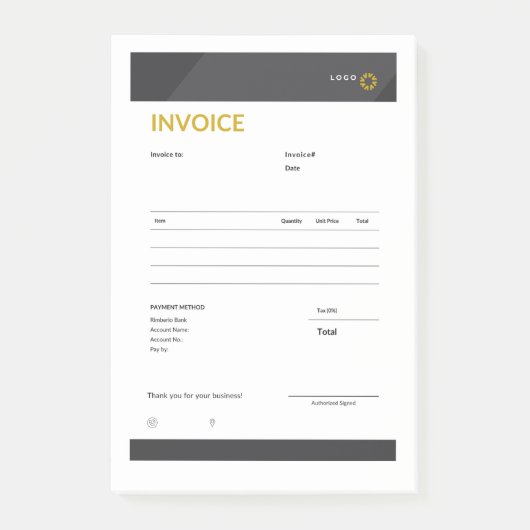 invoice ポストイット (正面)
