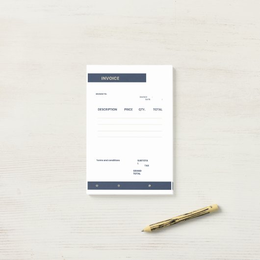 invoice ポストイット (デスク上)