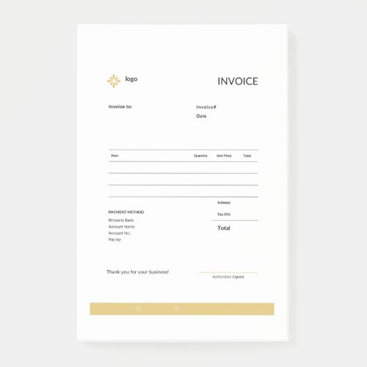 invoice  ポストイット (正面)