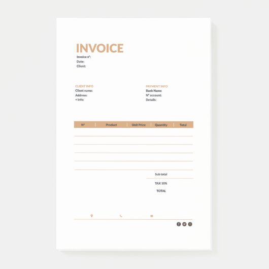 invoice ポストイット (正面)