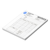 Invoice Order Form & Custom Small Business Logo ノートパッド (回転)