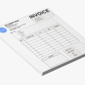 Invoice Order Form & Custom Small Business Logo ノートパッド