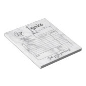 Invoice Sales Form Receipt Business Logo Marble ノートパッド (アングル)