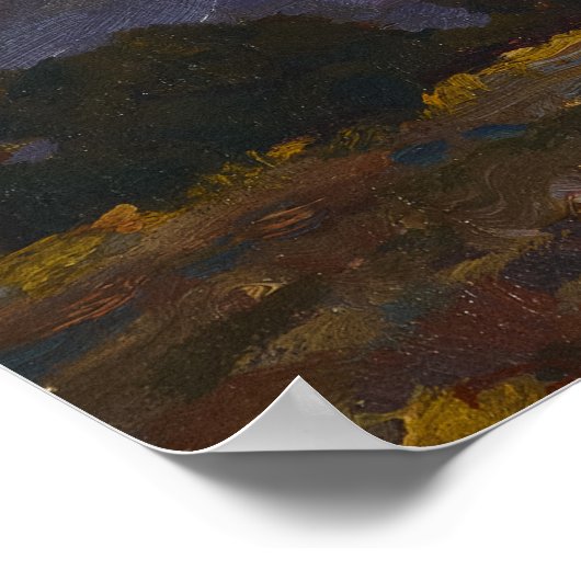 Inyo Range at Sunset, Lone Pine by Maynard Dixon ポスター (角)