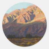 Inyo Range at Sunset, Lone Pine by Maynard Dixon ラウンドシール (正面)