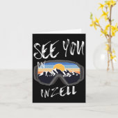 Inzellドイツ休暇スキーゴーグル カード (黄色い花)