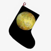 Io（木星の月） ラージクリスマスストッキング (正面 (吊り時))