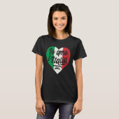 Io L' Italia Heart Italy Country  Italian Flag Tシャツ (正面フル)