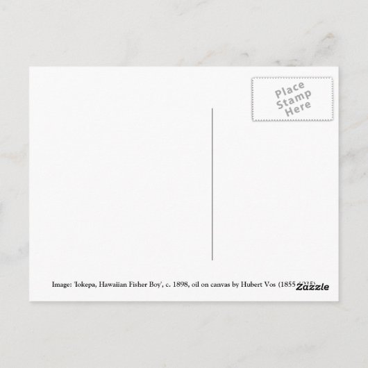 'Iokepa, Fisher Boy'ハワイアン – はがき (裏面)