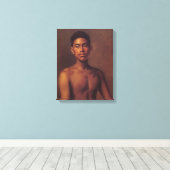 'Iokepa, Fisher Boy' - Hubert Vos キャンバスプリント (インサイチュ (ウッドフロア))