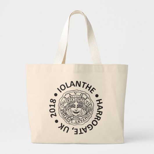 Iolanthe Harrogateのジャンボ買物客 ラージトートバッグ (正面)