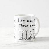 Ionaの周期表の名前のマグ コーヒーマグカップ (正面右)