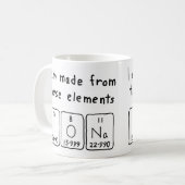 Ionaの周期表の名前のマグ コーヒーマグカップ (正面左)