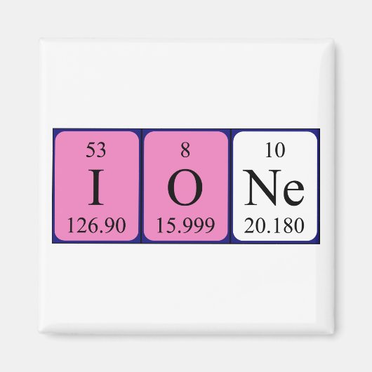Ione periodic table name magnet マグネット (正面)