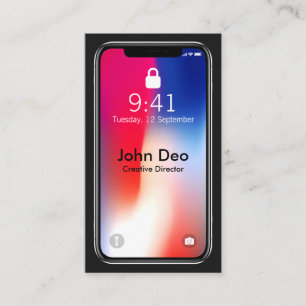 iOSは のiPhone Xの名刺をインスパイア 名刺