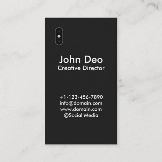 iOSは|のiPhone Xの名刺をインスパイア 名刺 (裏面)