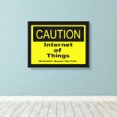 IoT警告警告標識 キャンバスプリント (インサイチュ (ウッドフロア))