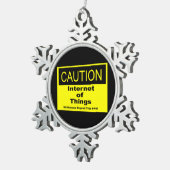 IoT警告警告標識 スノーフレークピューターオーナメント (右)