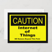 IoT警告警告標識 ポストカード (正面/裏面)