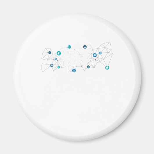 IOT Internet Of Things深い学ギフト頭が切れる マグネット (正面)