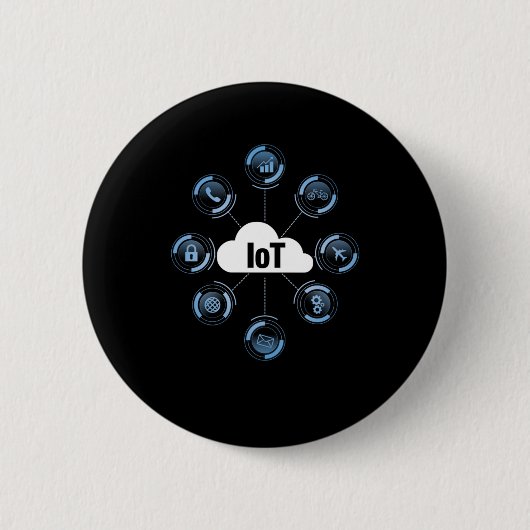 IOT Internet Of Things Machine 学's Cloud Gift 缶バッジ (正面)