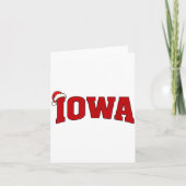 Iowa Christmas Santa Hat Retro Throwback Souvenir  カード (正面)