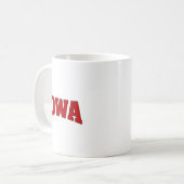 Iowa Christmas Santa Hat Retro Throwback Souvenir  コーヒーマグカップ (正面左)