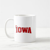 Iowa Christmas Santa Hat Retro Throwback Souvenir  コーヒーマグカップ (左)