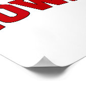 Iowa Christmas Santa Hat Retro Throwback Souvenir  ポスター (角)