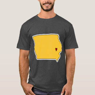 Iowa City State Outline Tシャツ