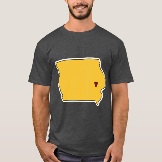 Iowa City State Outline Tシャツ (正面)