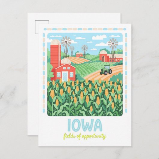 Iowa Fields of Opportunity USA夏季旅行 ポストカード (正面/裏面)