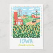 Iowa Fields of Opportunity USA夏季旅行 ポストカード (正面)