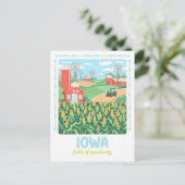 Iowa Fields of Opportunity USA夏季旅行 ポストカード (スタンド正面)