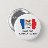 IOWA for Kamala Harris社長2024ボタン 缶バッジ (正面&裏面)