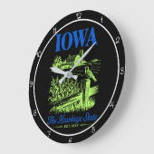 Iowa Hawkeye State Farm Time ラージ壁時計 (傾斜)