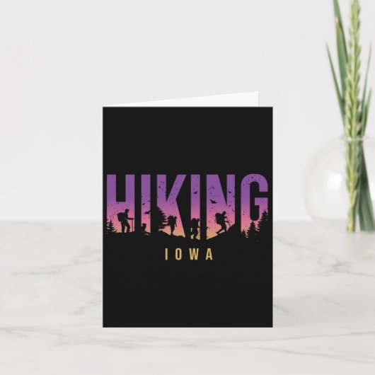 Iowa Hiking Camping Hiker Outdoor Camper Adventure カード (正面)