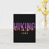 Iowa Hiking Camping Hiker Outdoor Camper Adventure カード (黄色い花)