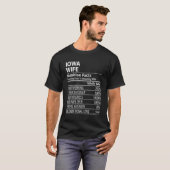 IOWA IA妻の栄養事実女性USA州 Tシャツ (正面フル)