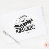 Iowa, IA - Rockin' Rangers Chapter, Early Gen 楕円形シール (封筒)