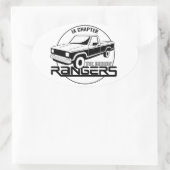 Iowa, IA - Rockin' Rangers Chapter, Early Gen 楕円形シール (バッグ)