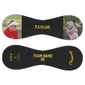 Iowa Noir Jaune Personnalisé 2 photos ソフトボール (パネル)