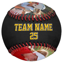 Iowa Noir Jaune Personnalisé 2 photos ソフトボール