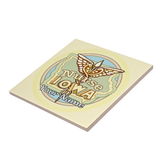 Iowa Nurse Caduceus Tile タイル (側面)