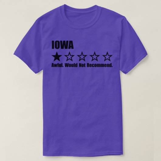 Iowa One Review Tシャツ (デザイン正面)