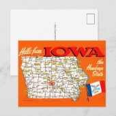 Iowa Roadmap Postcard ポストカード (正面/裏面)