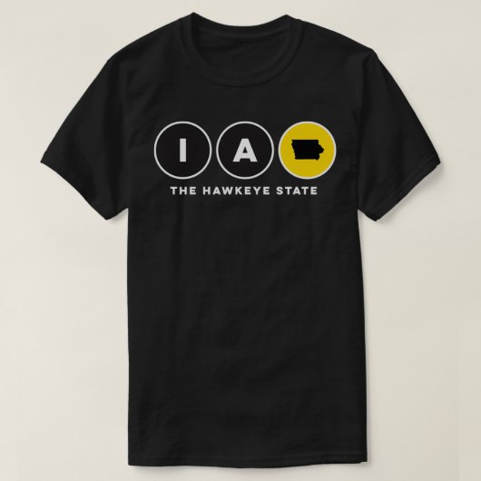 Iowa The Hawkeye State Graphic Tシャツ (デザイン正面)